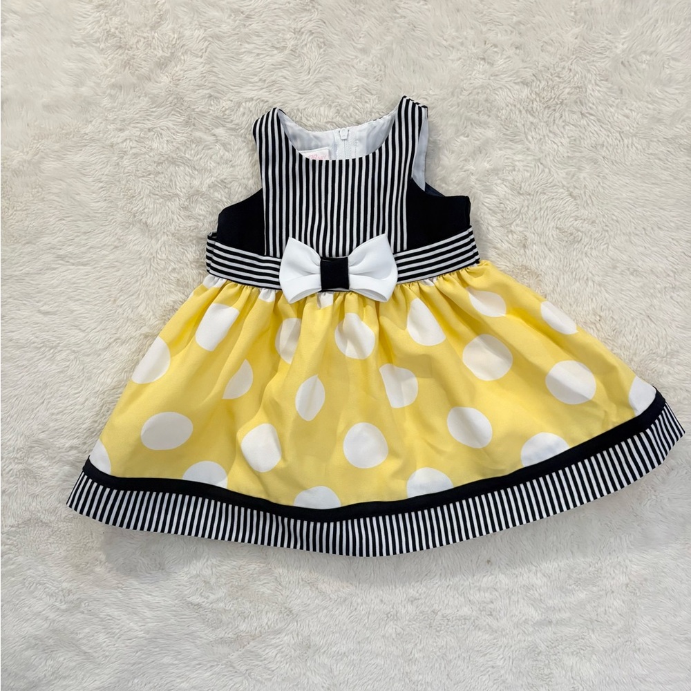 Bonnie Baby Yellow Polka Dot Kids Dress